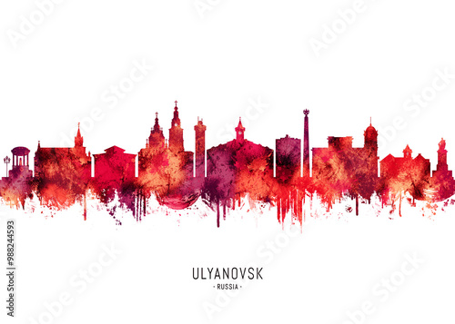 Ulyanovsk Russia Skyline Red