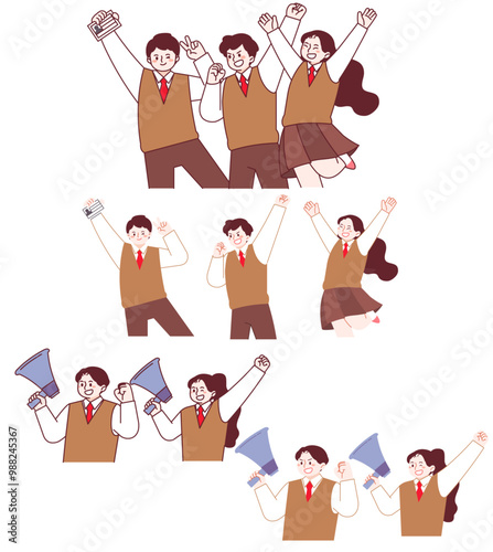 examinee, entrance examination, entrance examination, school uniform, student, education, learning, entrance examination, study, study,
