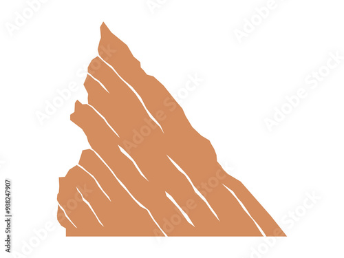 Brown desert rock. Desert sandstone. Sedimentary rock