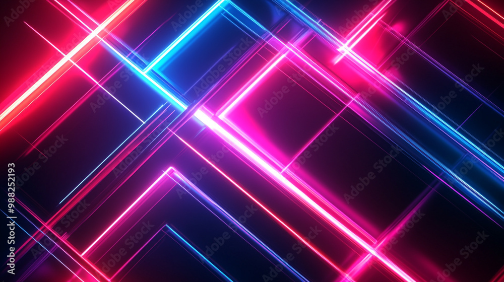 Abstract image of pulsating light waves against a dark background, Various colorful lights are scattered throughout the photo. Abstract image of pulsating light waves against a dark background, Various colorful lights are scattered throughout the photo.