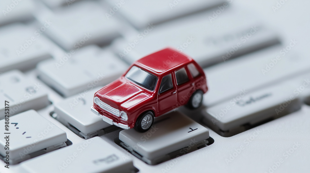 Tiny Car Keyboard Adventure Miniature White Canvas Tiny Car Keyboard Adventure Miniature White Canvas