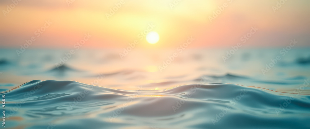 Fototapeta premium Calm Ocean Water at Sunset