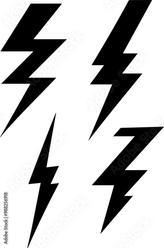 Free Download Lightning silhouette vector - GFXLoad