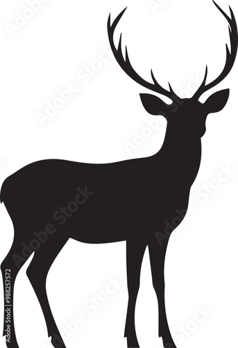 silhouette of deer