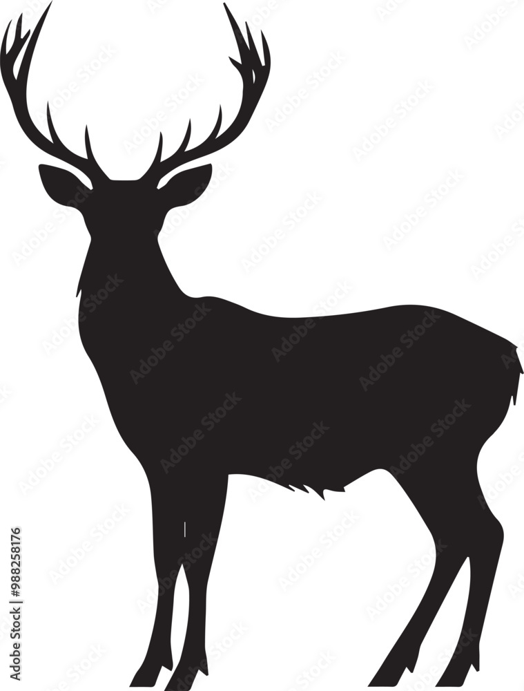 Obraz premium deer silhouette vector