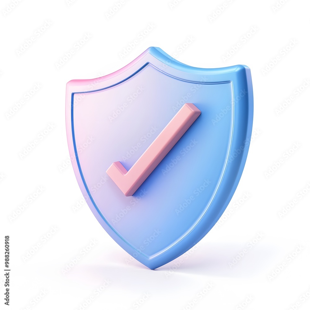 3D shield protection icon with check for online payment on white background concept, user account for 3d security with payment protection on isolated vector render background 3D shield protection icon with check for online payment on white background concept, user account for 3d security with payment protection on isolated vector render background