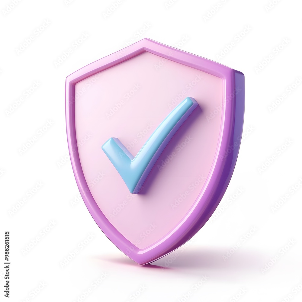 3D shield protection icon with check for online payment on white background concept, user account for 3d security with payment protection on isolated vector render background 3D shield protection icon with check for online payment on white background concept, user account for 3d security with payment protection on isolated vector render background