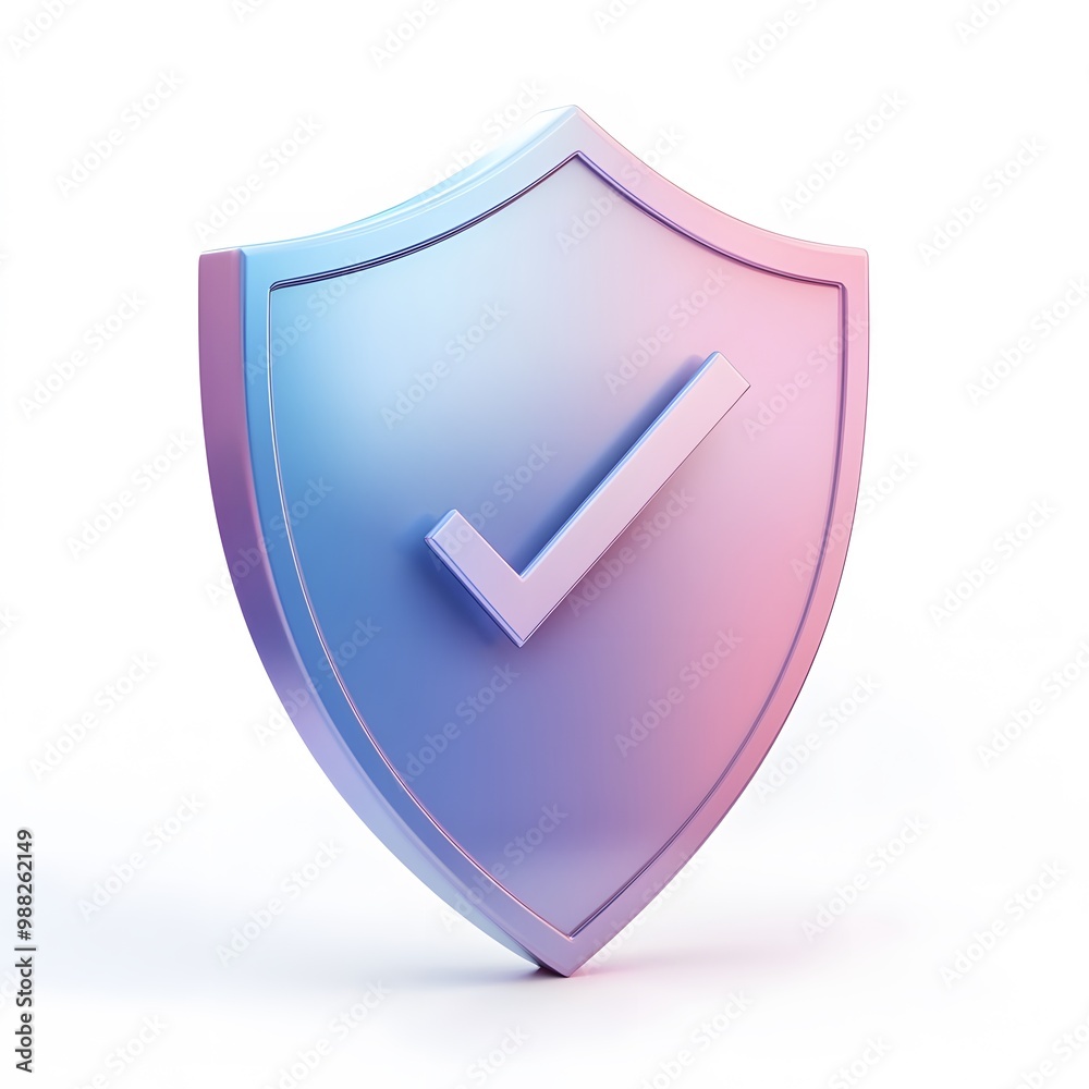 3D shield protection icon with check for online payment on white background concept, user account for 3d security with payment protection on isolated vector render background 3D shield protection icon with check for online payment on white background concept, user account for 3d security with payment protection on isolated vector render background
