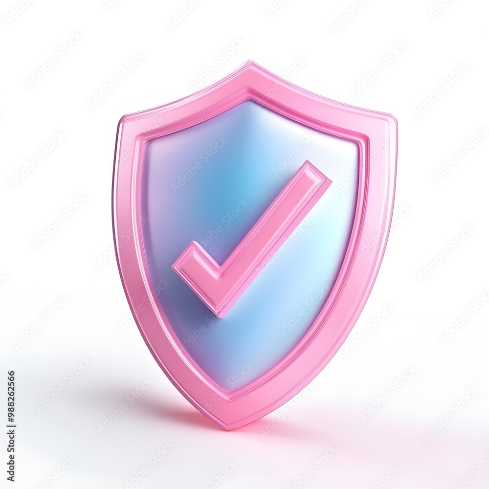 3D shield protection icon with check for online payment on white background concept, user account for 3d security with payment protection on isolated vector render background 3D shield protection icon with check for online payment on white background concept, user account for 3d security with payment protection on isolated vector render background