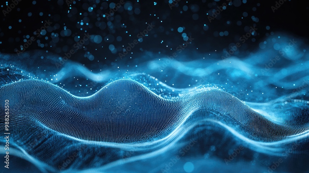 Abstract Data Quality Ethereal Waves and Pristine Clarity