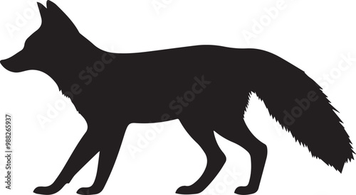 silhouette of a fox