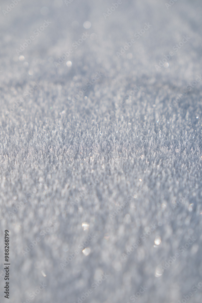 Obraz premium Frost on a wooden surface. Natural background of hoar-frost.