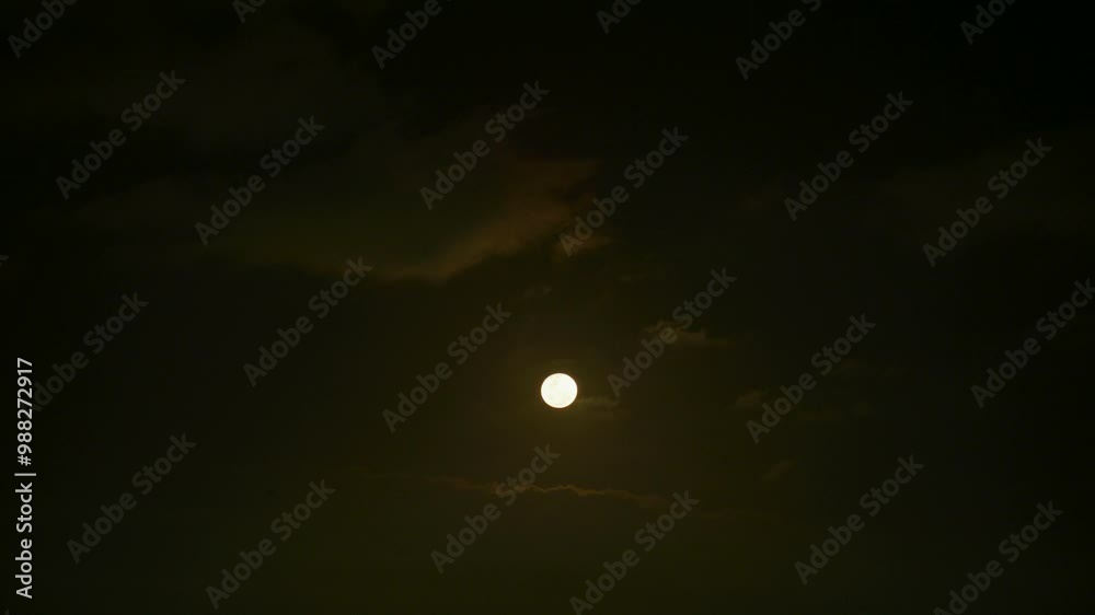 Full Moon Clouds Passing By, Time Lapse 4K Full Moon Clouds Passing By, Time Lapse 4K