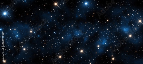 A dark, cosmic star cluster background with a large area for text 