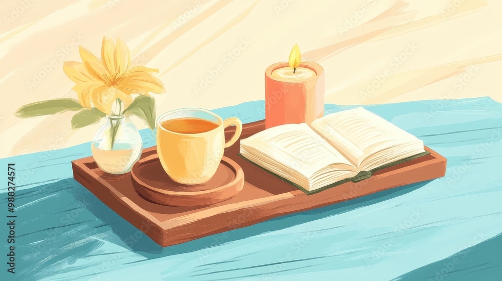 Peaceful Retreat: A Cozy Morning with Books and Candles Peaceful Retreat: A Cozy Morning with Books and Candles