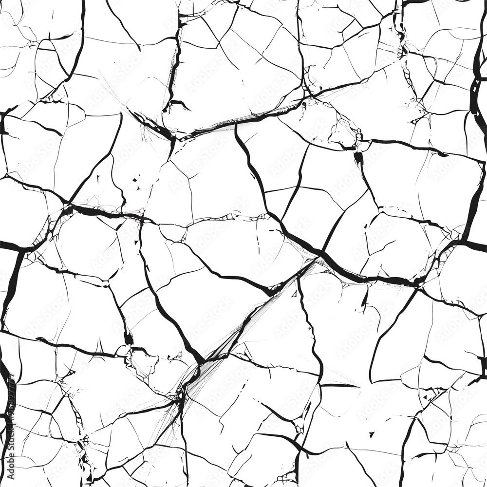 Obraz premium Detailed Glass Cracks Pattern on Transparent Background