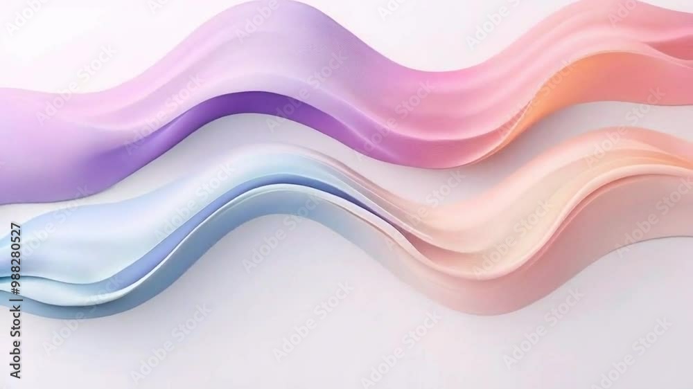 Abstract background with wavy, flowing lines in pastel pink, purple, and blue colors. Abstract background with wavy, flowing lines in pastel pink, purple, and blue colors.