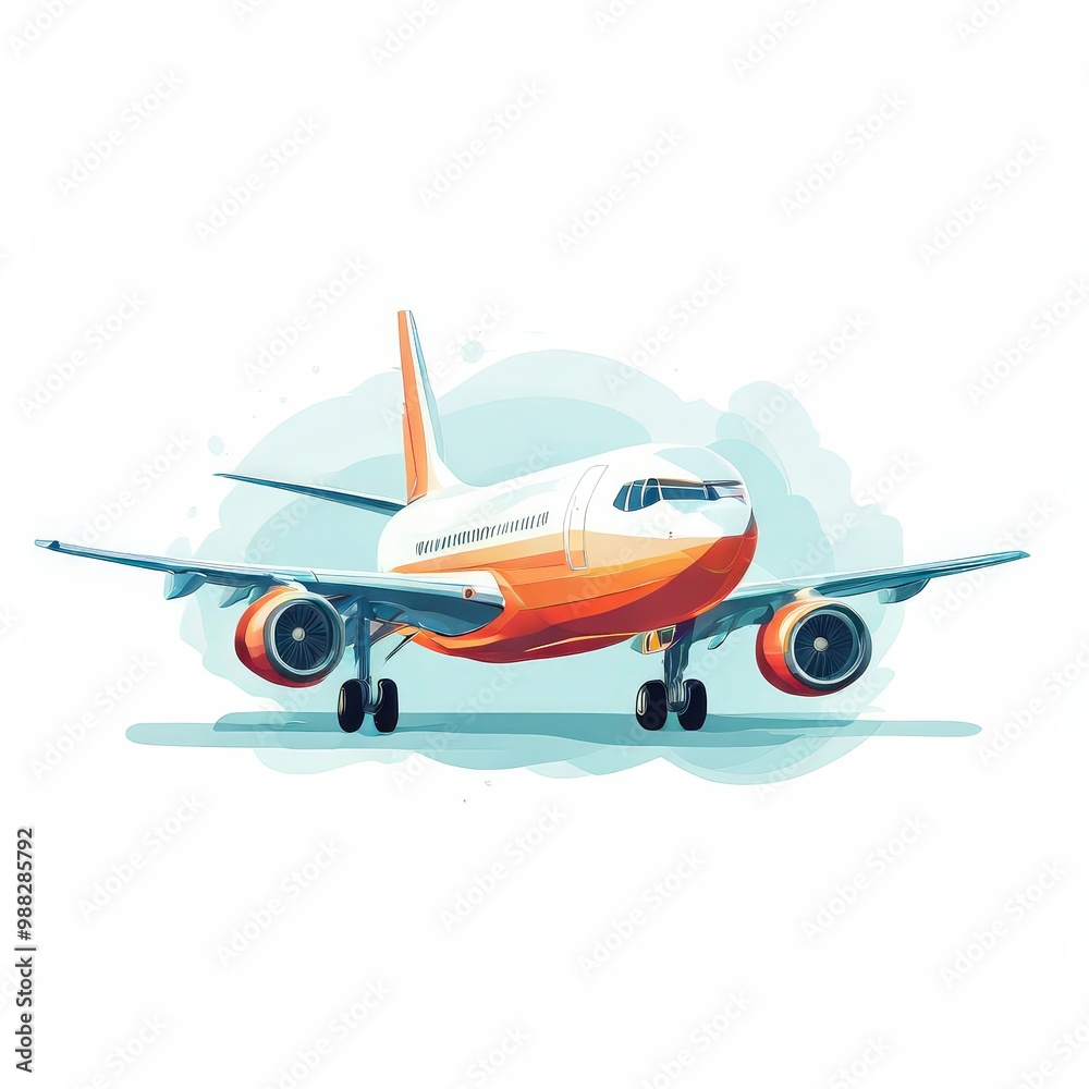 Obraz premium the AI Image Generator, Passenger airplane flight