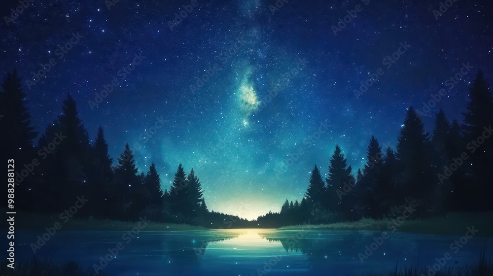Experience the calm of a Dark Sky Sanctuary, featuring the stunning expanse of the Milky Way in modern flat design. Experience the calm of a Dark Sky Sanctuary, featuring the stunning expanse of the Milky Way in modern flat design.