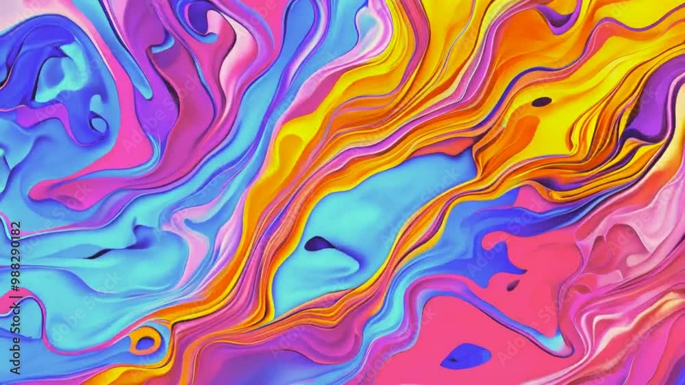 Abstract colorful wavy background with vibrant shades of blue, pink, orange, and yellow. Abstract colorful wavy background with vibrant shades of blue, pink, orange, and yellow.