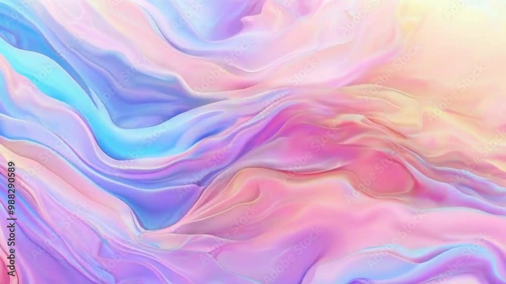 Abstract background with wavy, flowing, and iridescent pink, blue, and purple tones. Abstract background with wavy, flowing, and iridescent pink, blue, and purple tones.