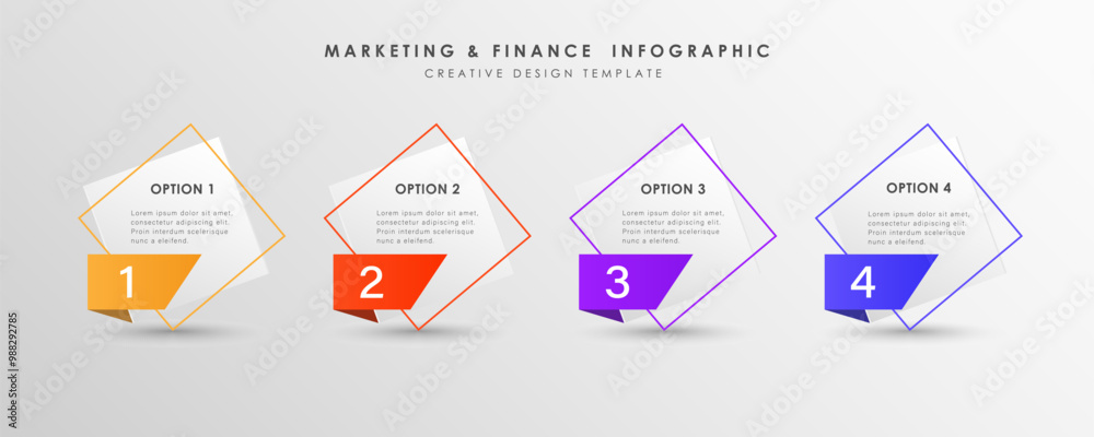 Vector infographic template. 4 options or steps. Infographics concept for business. 3d vector template design Vector infographic template. 4 options or steps. Infographics concept for business. 3d vector template design
