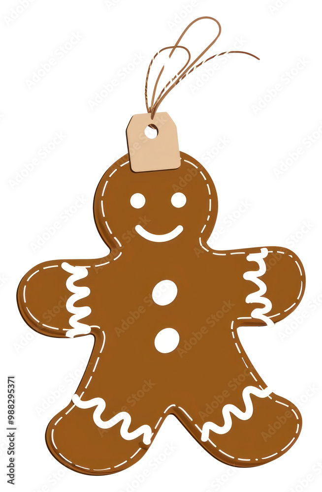 Obraz premium PNG Gingerbread man shape dessert cookie brown.