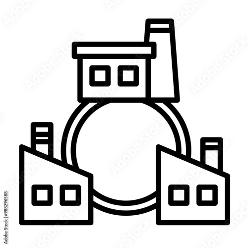 Three factories are connected.