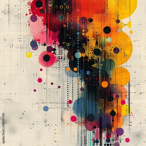Abstract Digital Data Visualization for Business and Technology Concepts