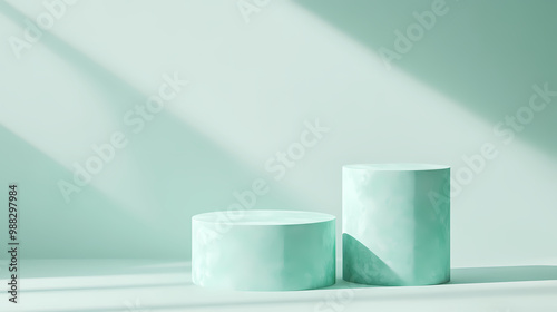 Minimalist blue display platform