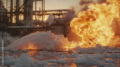 Foam Unit: A specialized firefighting system that utilizes foam to suppress flammable liquid fires by smothering flames and preventing re-ignition.
