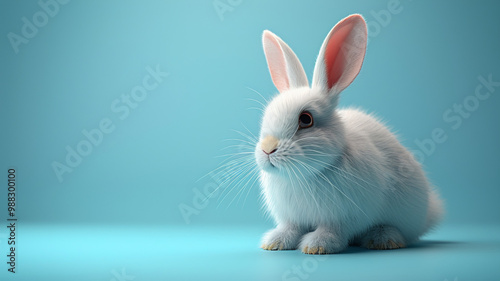 Cute Easter bunny close up