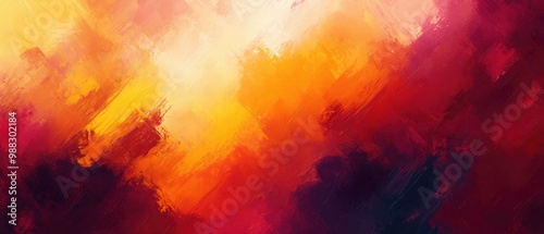 Abstract art background featuring an oil painting style with warm colorful textures and soft brushstrokes A modern and contemporary artistic print ideal for product decoration and creative decor photo