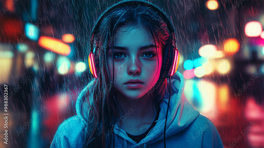 Masterpiece, girl alone, solo, incredibly absurd, hoodie, headphones, street, outdoor, rain, neon, portrait ratio,poster dimension
Masterpiece, girl alone, solo, incredibly absurd, hoodie, headphones, street, outdoor, rain, neon, portrait ratio,poster dimension