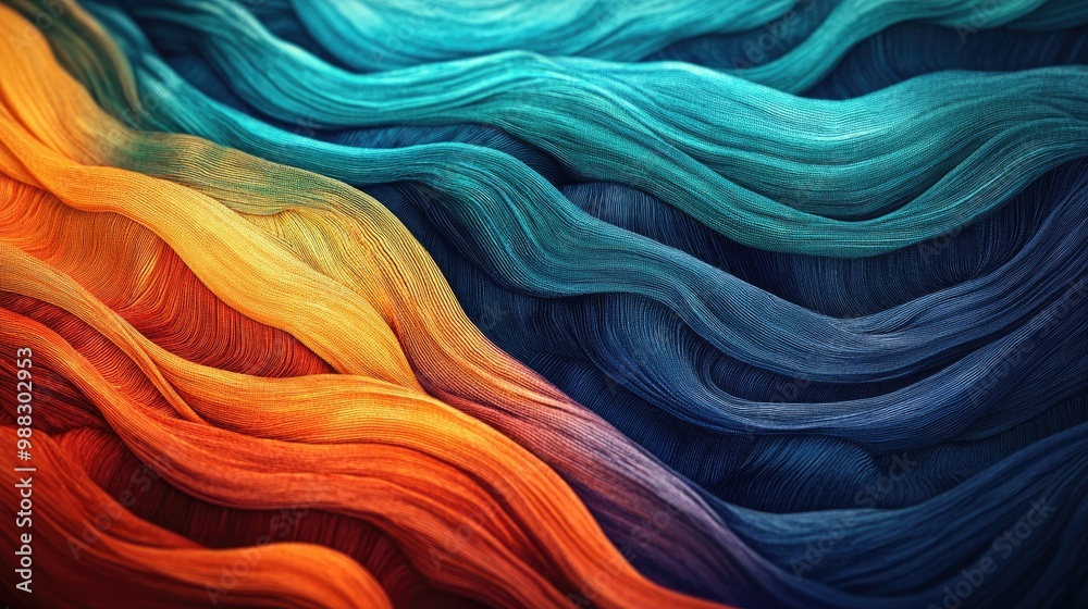 Close Up Of Thin Cloth Fibers Under Microscope Highlighting Color And Texture Details Close Up Of Thin Cloth Fibers Under Microscope Highlighting Color And Texture Details