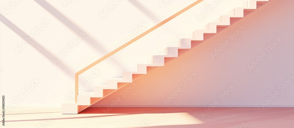 Light And Bright Minimalist Staircase Showcasing Sleek Wood Light And Bright Minimalist Staircase Showcasing Sleek Wood