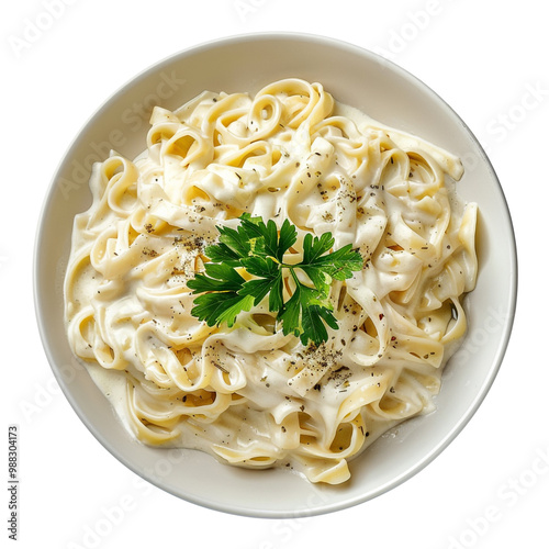 Creamy Fettuccine Alfredo with Parsley