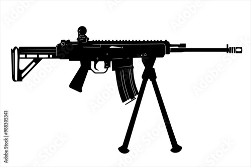 silhouette of a Heavy Duty Submachine Gun