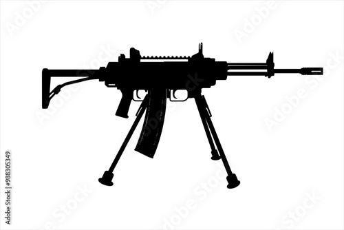 silhouette of a Heavy Duty Submachine Gun