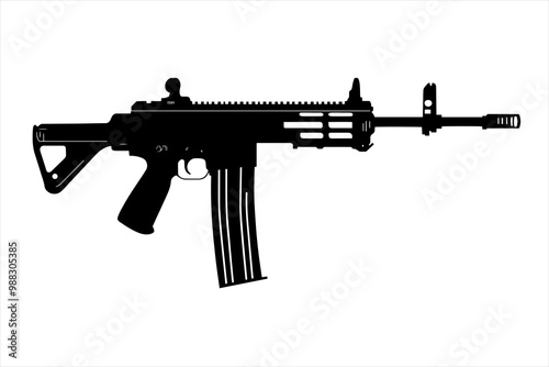 silhouette of a Heavy Duty Submachine Gun