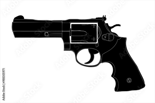 silhouette of a High-Impact Revolver