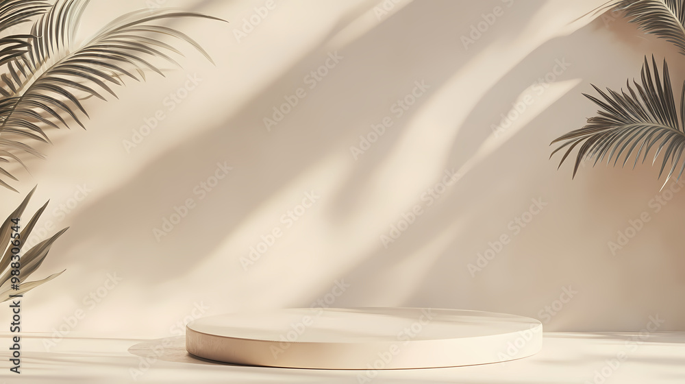 Natural platform with soft light and shadows Natural platform with soft light and shadows
