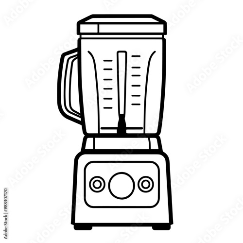 Sleek outline icon of a blender in vector, perfect for kitchen appliance designs.