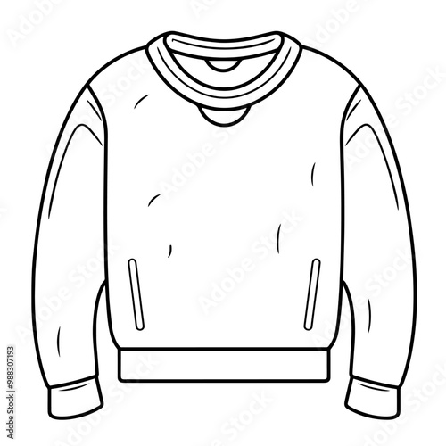 Vector outline of a cozy sweater icon.