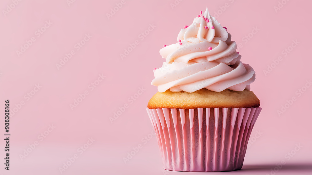 Cupcake with creamy frosting Cupcake with creamy frosting
