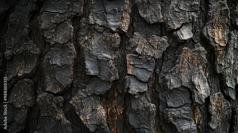 Organic texture of rough, dark rustic oak tree bark, suitable for graphic applications. Organic texture of rough, dark rustic oak tree bark, suitable for graphic applications.