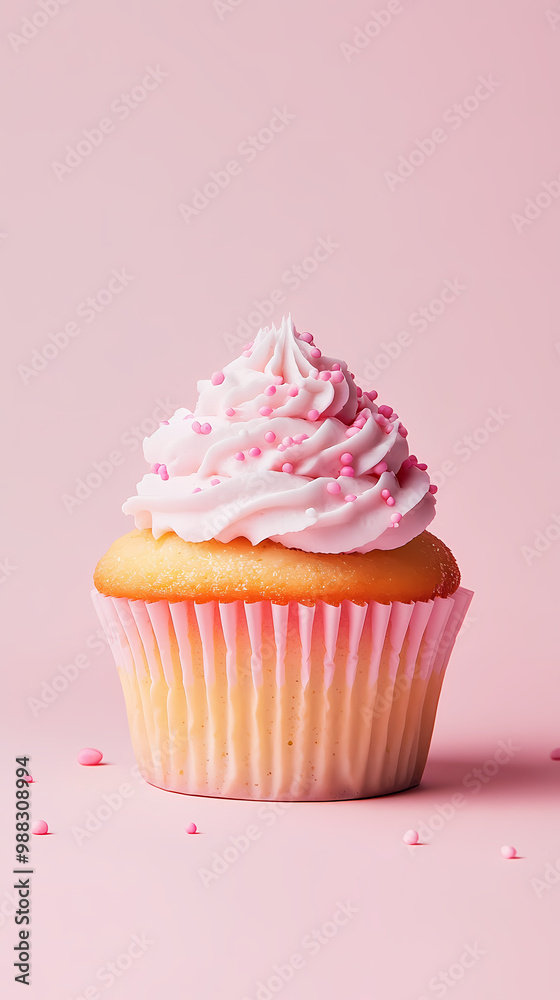 Cupcake with creamy frosting Cupcake with creamy frosting