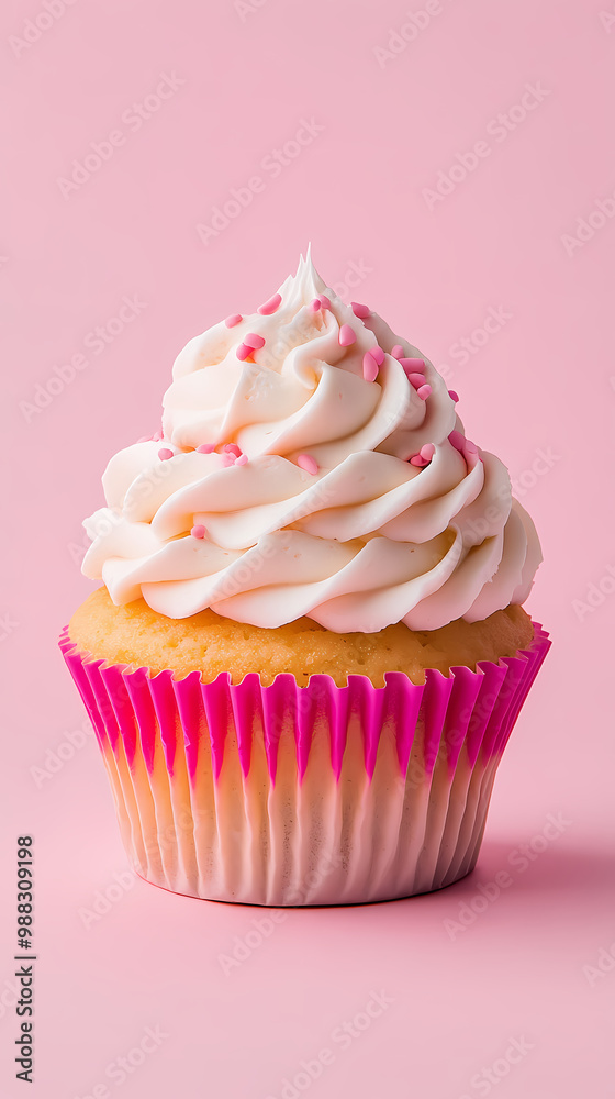 Cupcake with creamy frosting Cupcake with creamy frosting