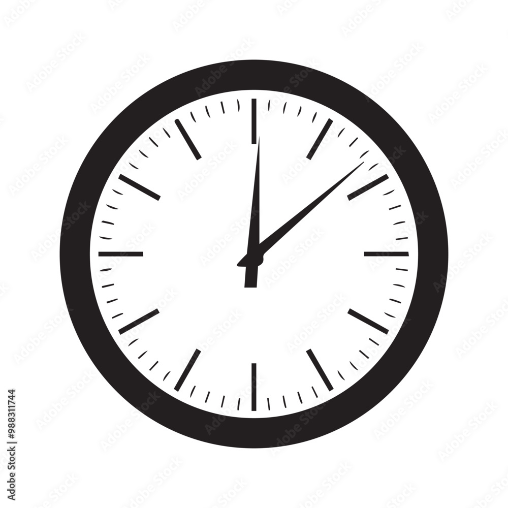 Simple Watch silhouette on white background Simple Watch silhouette on white background
