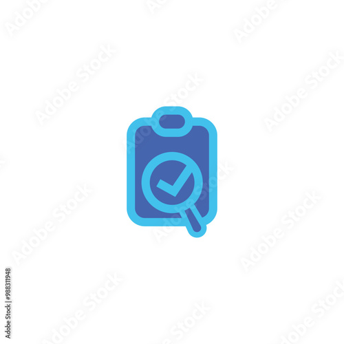 Checklist for Approval: A minimalist icon design illustrates a checklist with a magnifying glass and checkmark, suggesting review and approval.